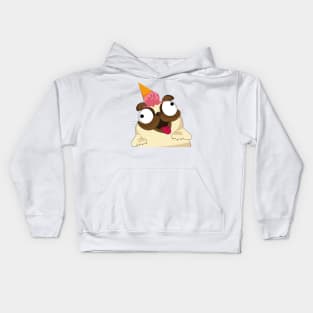 Ice Cream Pug Kids Hoodie